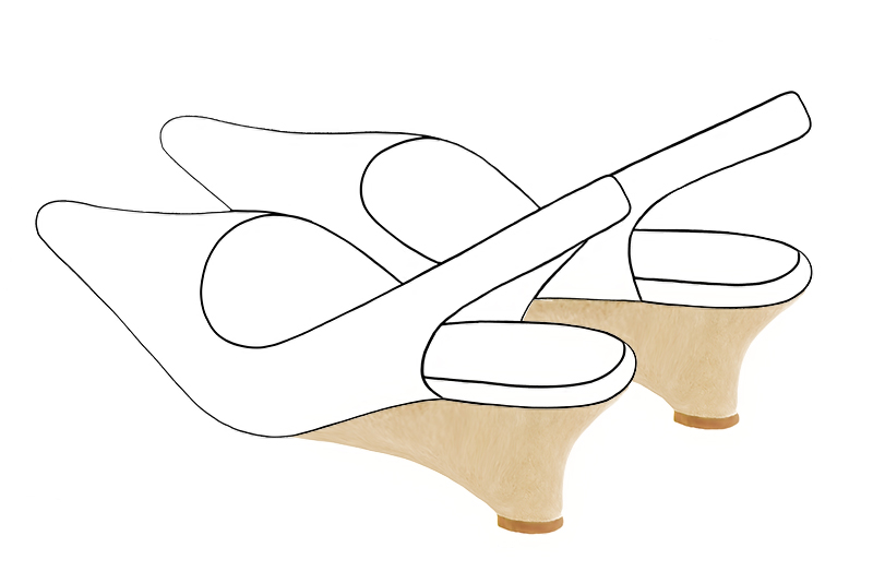 2 1&frasl;8 inch / 5.5 cm high wedge heels. Front view - Florence KOOIJMAN