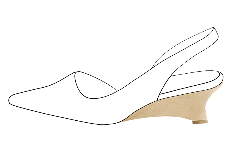 2 1&frasl;8 inch / 5.5 cm high wedge heels. Profile view - Florence KOOIJMAN