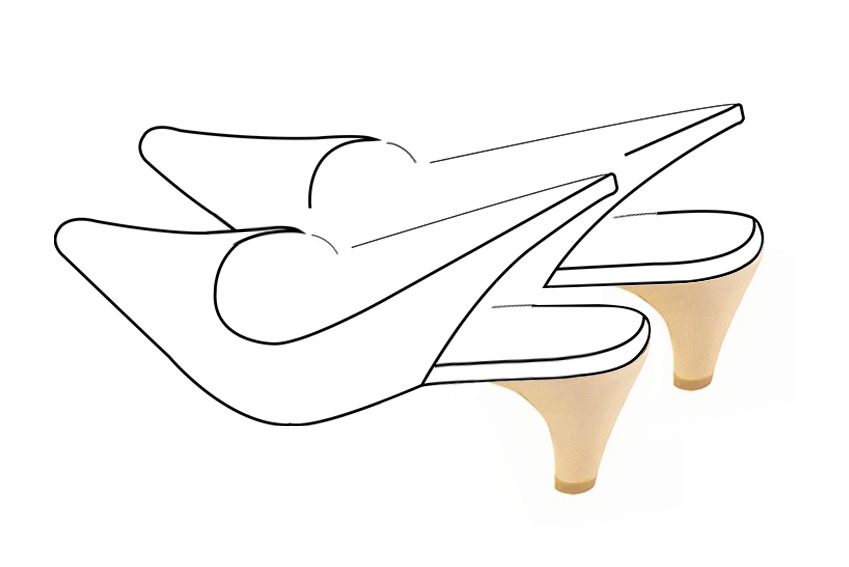 2 1&frasl;8 inch / 5.5 cm high slim heels. Front view - Florence KOOIJMAN