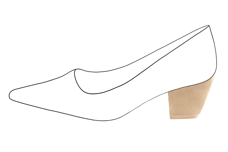 2 1&frasl;8 inch / 5.5 cm high cone heels. Profile view - Florence KOOIJMAN