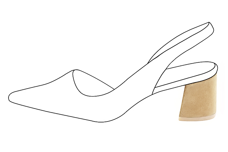 2 3&frasl;8 inch / 6 cm high flare heels. Profile view - Florence KOOIJMAN