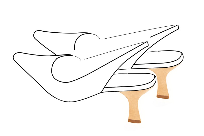 2 1&frasl;2 inch / 6.5 cm high spool heels. Front view - Florence KOOIJMAN