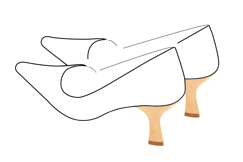 Talon avec un pied fin en retrait, de forme triangulaire - Florence KOOIJMAN