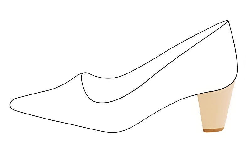 2 1&frasl;2 inch / 6.5 cm high cone heels. Profile view - Florence KOOIJMAN