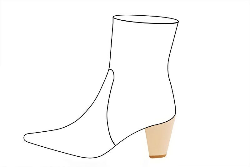 2 1&frasl;2 inch / 6.5 cm high cone heels. Profile view - Florence KOOIJMAN