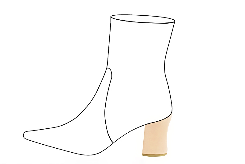 2 1&frasl;2 inch / 6.5 cm high flare heels. Profile view - Florence KOOIJMAN