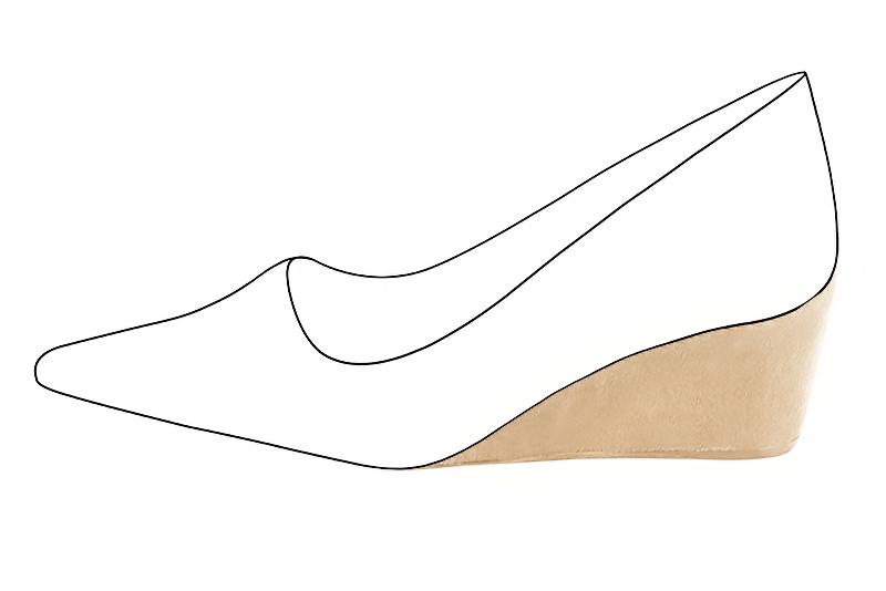 2 3&frasl;8 inch / 6 cm high wedge heels. Profile view - Florence KOOIJMAN