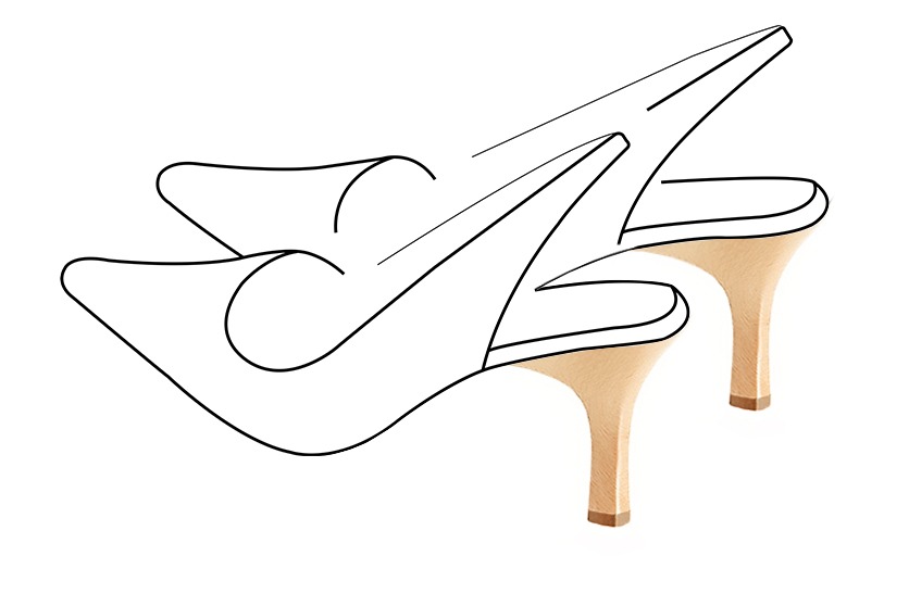 3 inch / 7.5 cm high slim heels. Front view - Florence KOOIJMAN