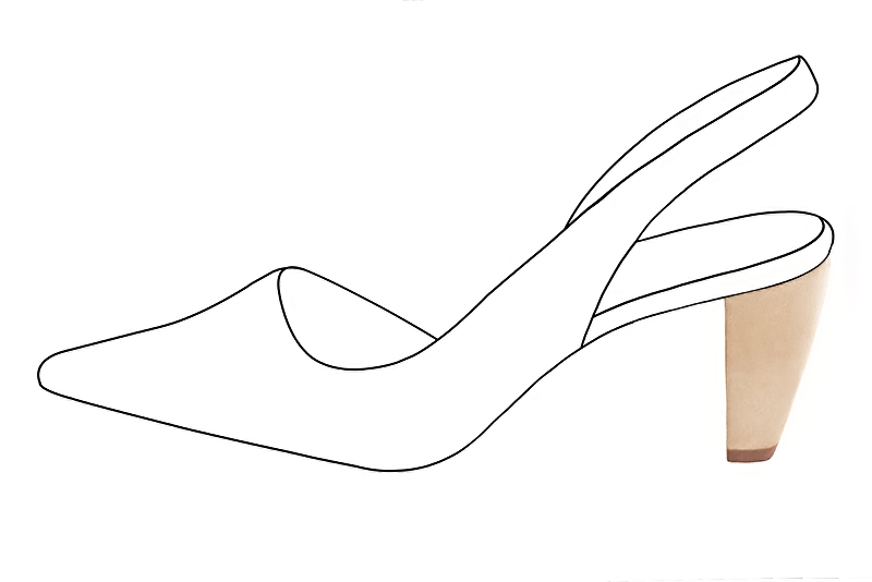 3 inch / 7.5 cm high cone heels. Profile view - Florence KOOIJMAN