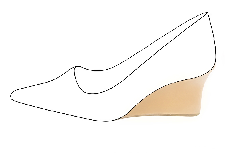 2 3&frasl;4 inch / 7 cm high wedge heels. Profile view - Florence KOOIJMAN