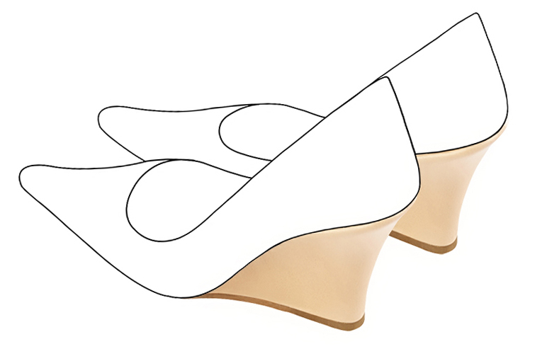 2 3&frasl;4 inch / 7 cm high wedge heels. Front view - Florence KOOIJMAN