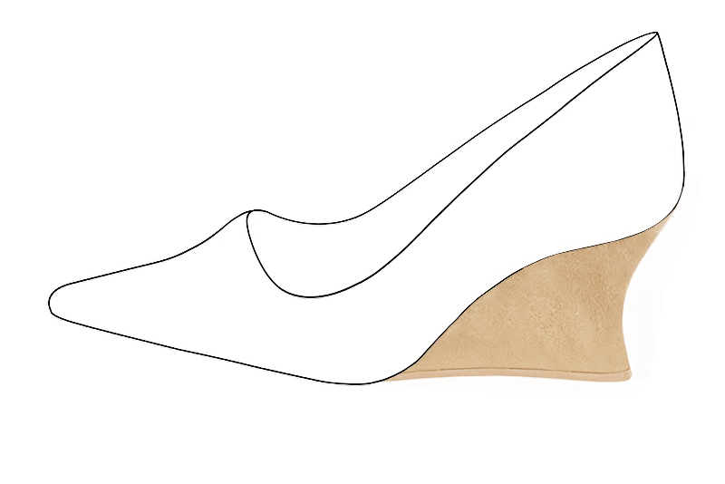 2 3&frasl;4 inch / 7 cm high wedge heels. Profile view - Florence KOOIJMAN