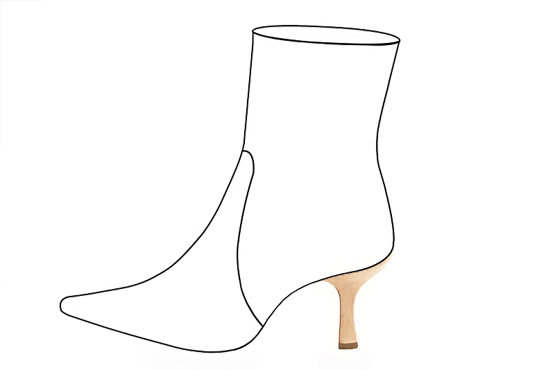3 inch / 7.5 cm high spool heels. Profile view - Florence KOOIJMAN