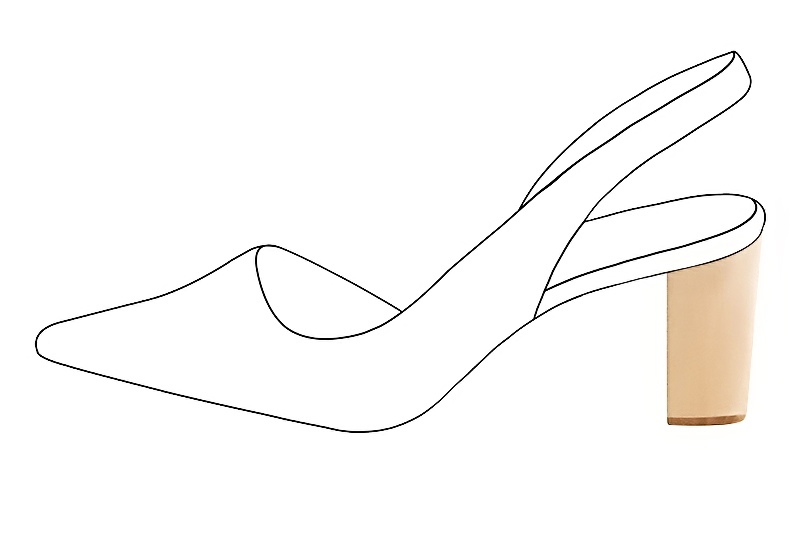3 inch / 7.5 cm high block heels. Profile view - Florence KOOIJMAN