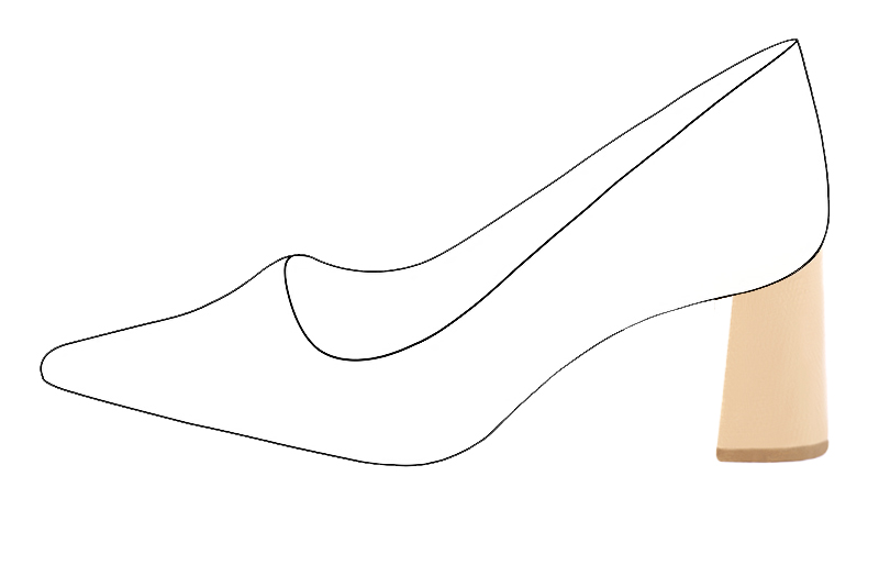 3 inch / 7.5 cm high flare heels. Profile view - Florence KOOIJMAN