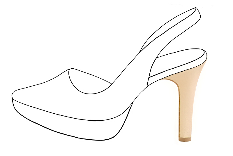 4 1&frasl;8 inch / 10.5 cm high slim heels with 3&frasl;4 inch / 2 cm high platforms at the front. Profile view - Florence KOOIJMAN