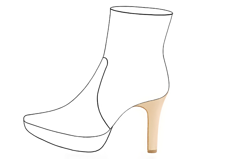 4 1&frasl;8 inch / 10.5 cm high slim heels with 3&frasl;4 inch / 2 cm high platforms at the front. Profile view - Florence KOOIJMAN