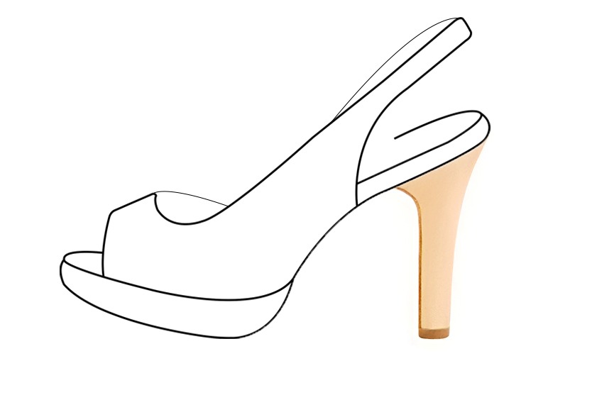 4 1&frasl;8 inch / 10.5 cm high slim heels with 3&frasl;4 inch / 2 cm high platforms at the front. Profile view - Florence KOOIJMAN