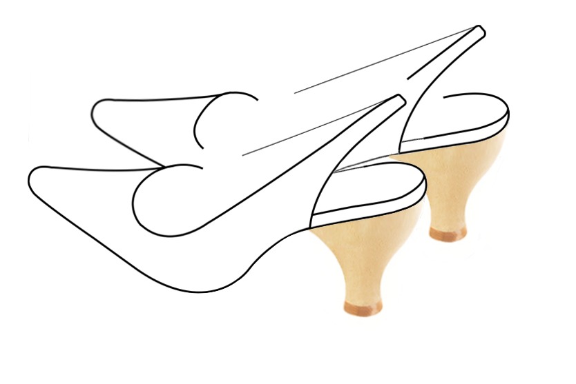 3 1&frasl;8 inch / 8 cm high spool heels. Front view - Florence KOOIJMAN