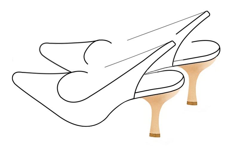 3 3&frasl;8 inch / 8.5 cm high spool heels. Front view - Florence KOOIJMAN