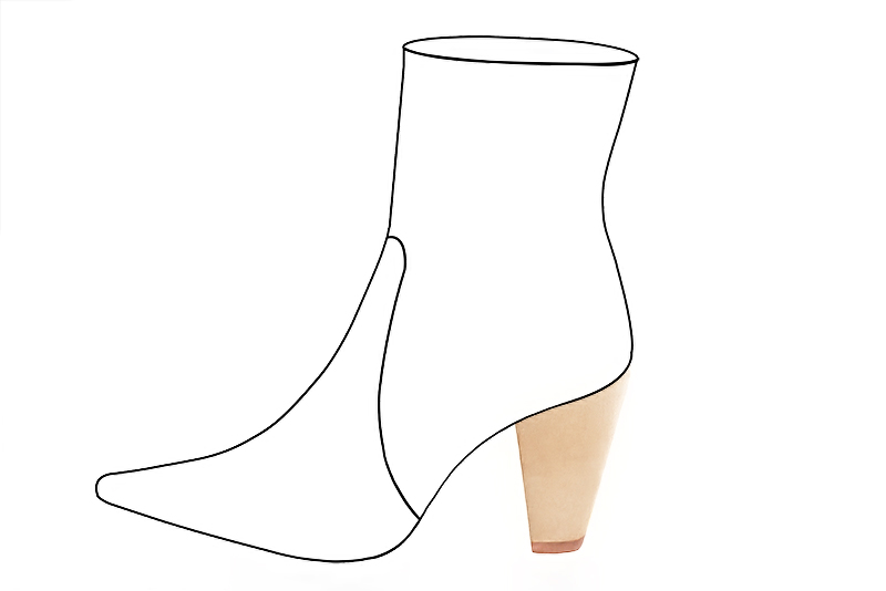 3 3&frasl;8 inch / 8.5 cm high cone heels. Profile view - Florence KOOIJMAN