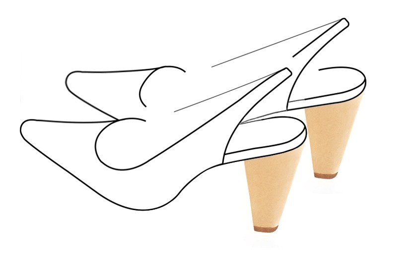 3 3&frasl;8 inch / 8.5 cm high cone heels. Front view - Florence KOOIJMAN