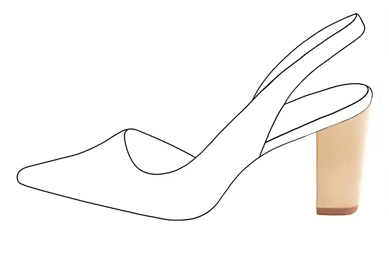 3 3&frasl;8 inch / 8.5 cm high block heels. Profile view - Florence KOOIJMAN