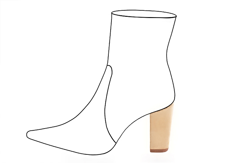 3 3&frasl;8 inch / 8.5 cm high block heels. Profile view - Florence KOOIJMAN