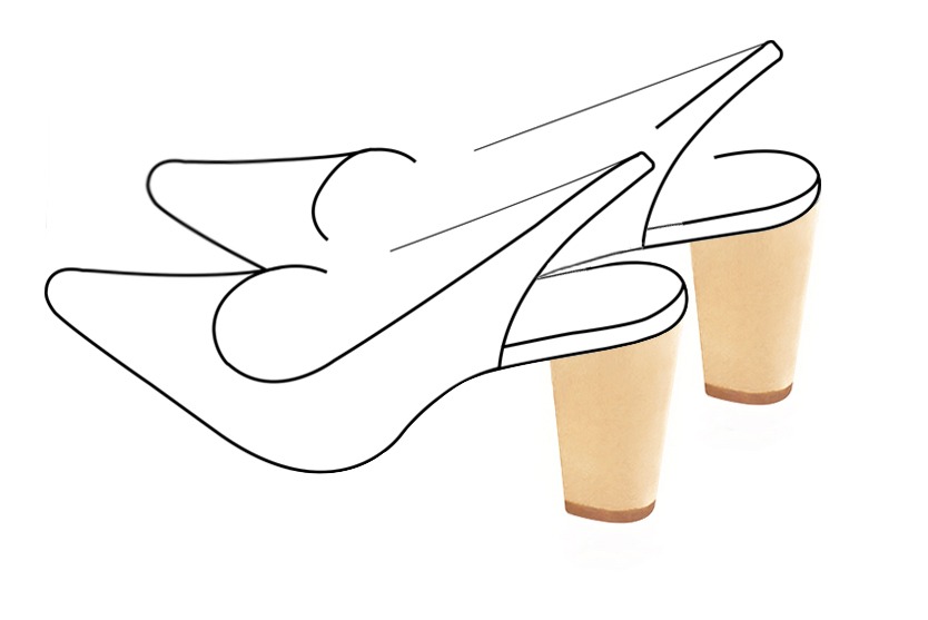 3 3&frasl;8 inch / 8.5 cm high block heels. Front view - Florence KOOIJMAN