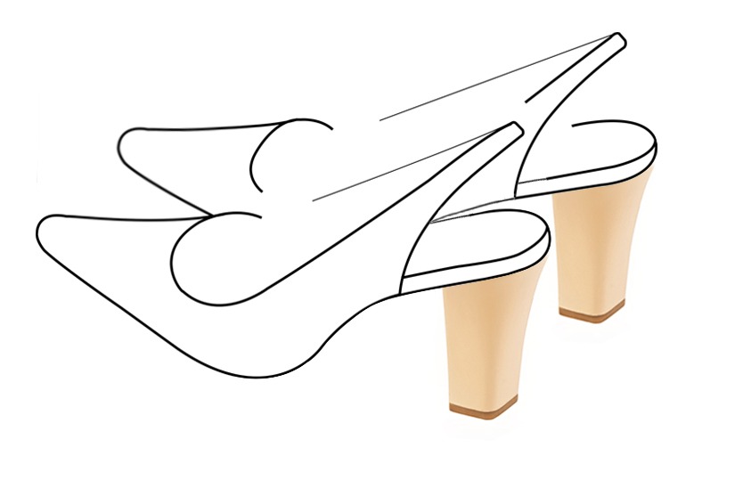 3 3&frasl;8 inch / 8.5 cm high kitten heels. Front view - Florence KOOIJMAN