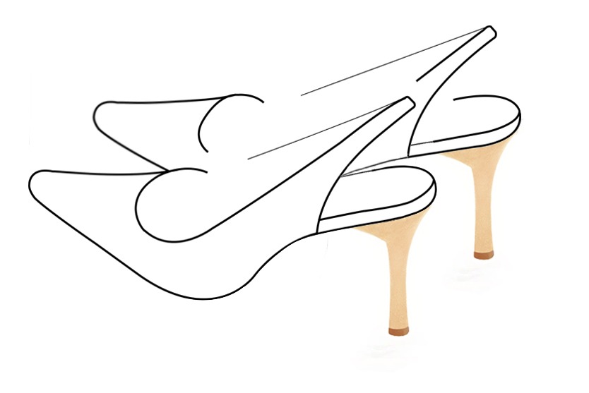 3 3&frasl;4 inch / 9.5 cm high slim heels. Front view - Florence KOOIJMAN