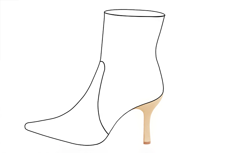 3 3&frasl;4 inch / 9.5 cm high spool heels. Profile view - Florence KOOIJMAN