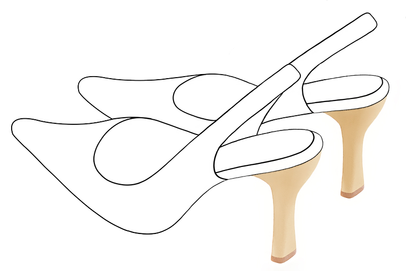 3 3&frasl;4 inch / 9.5 cm high spool heels. Front view - Florence KOOIJMAN