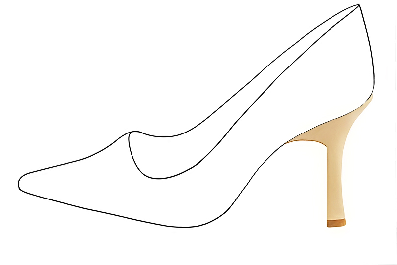 3 3&frasl;4 inch / 9.5 cm high spool heels. Profile view - Florence KOOIJMAN