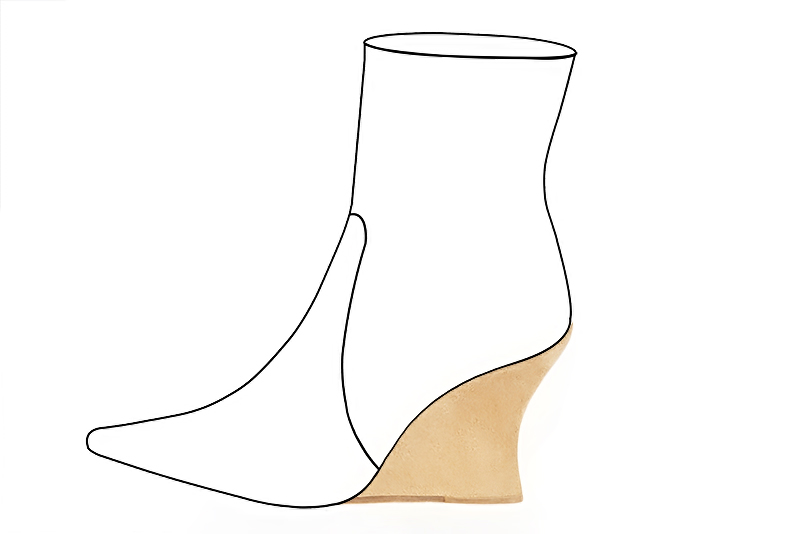 3 3&frasl;8 inch / 8.5 cm high wedge heels. Profile view - Florence KOOIJMAN