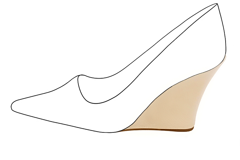 3 3&frasl;8 inch / 8.5 cm high wedge heels. Profile view - Florence KOOIJMAN