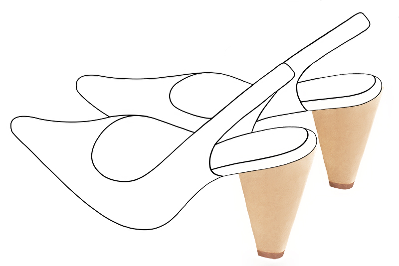 3 3&frasl;4 inch / 9.5 cm high cone heels. Front view - Florence KOOIJMAN