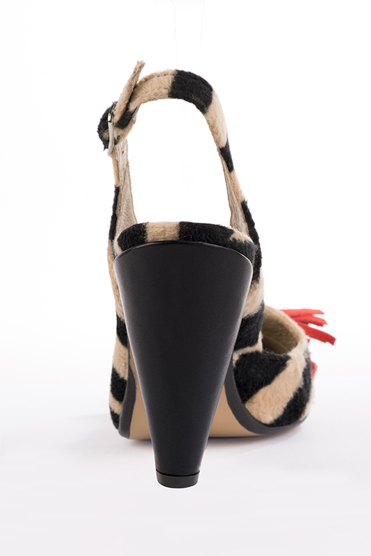 3 3&frasl;4 inch / 9.5 cm high cone heels. Rear view - Florence KOOIJMAN