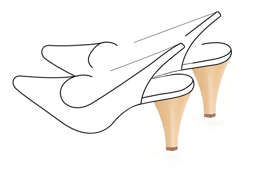 3 3&frasl;4 inch / 9.5 cm high cone heels. Front view - Florence KOOIJMAN