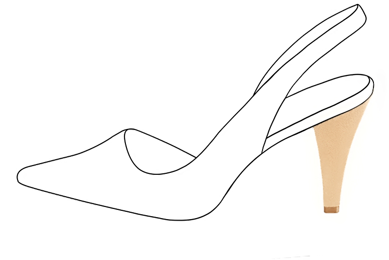 3 3&frasl;4 inch / 9.5 cm high cone heels. Profile view - Florence KOOIJMAN