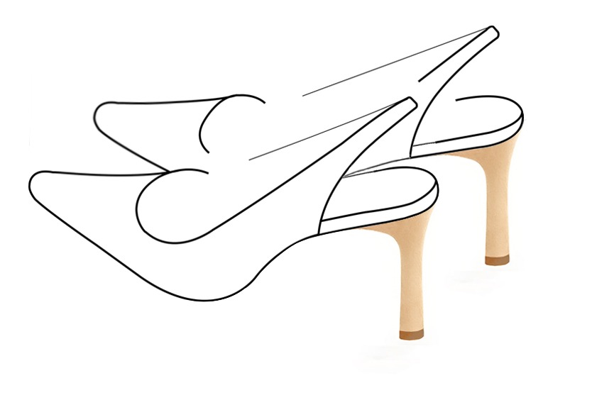 3 3&frasl;4 inch / 9.5 cm high slim heels. Front view - Florence KOOIJMAN