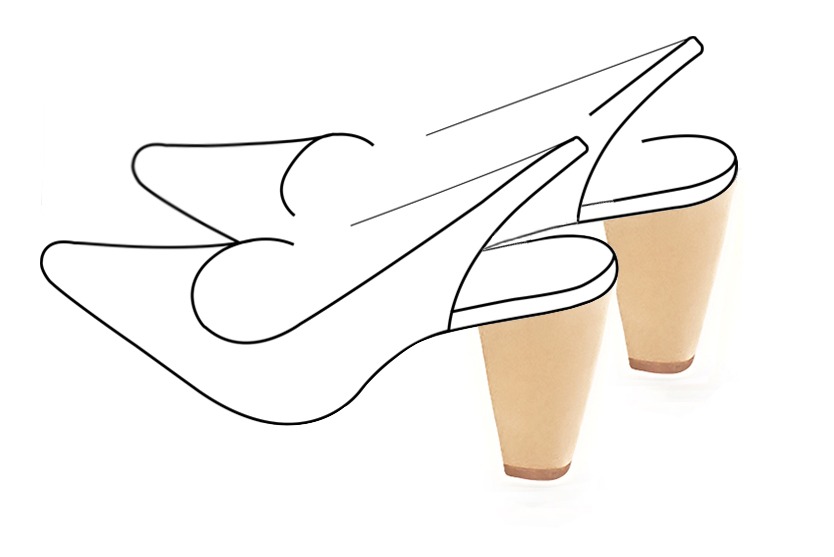 3 3&frasl;4 inch / 9.5 cm high cone heels. Front view - Florence KOOIJMAN