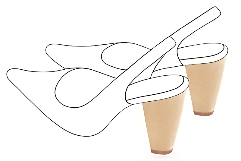 3 3&frasl;4 inch / 9.5 cm high cone heels. Front view - Florence KOOIJMAN