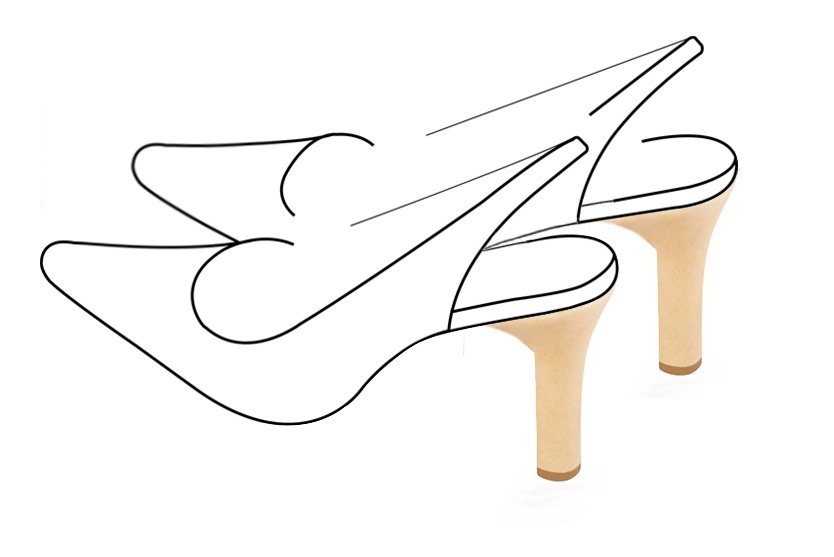 3 3&frasl;4 inch / 9.5 cm high kitten heels. Front view - Florence KOOIJMAN