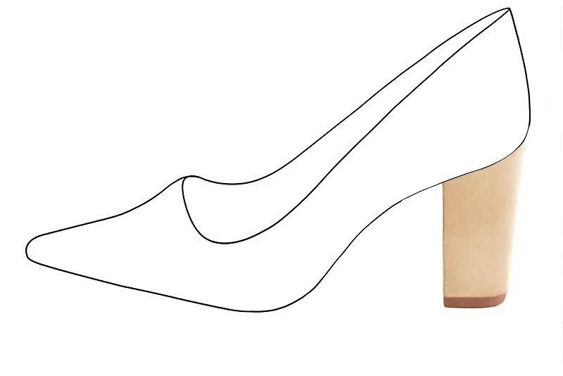 3 3&frasl;4 inch / 9.5 cm high block heels. Profile view - Florence KOOIJMAN